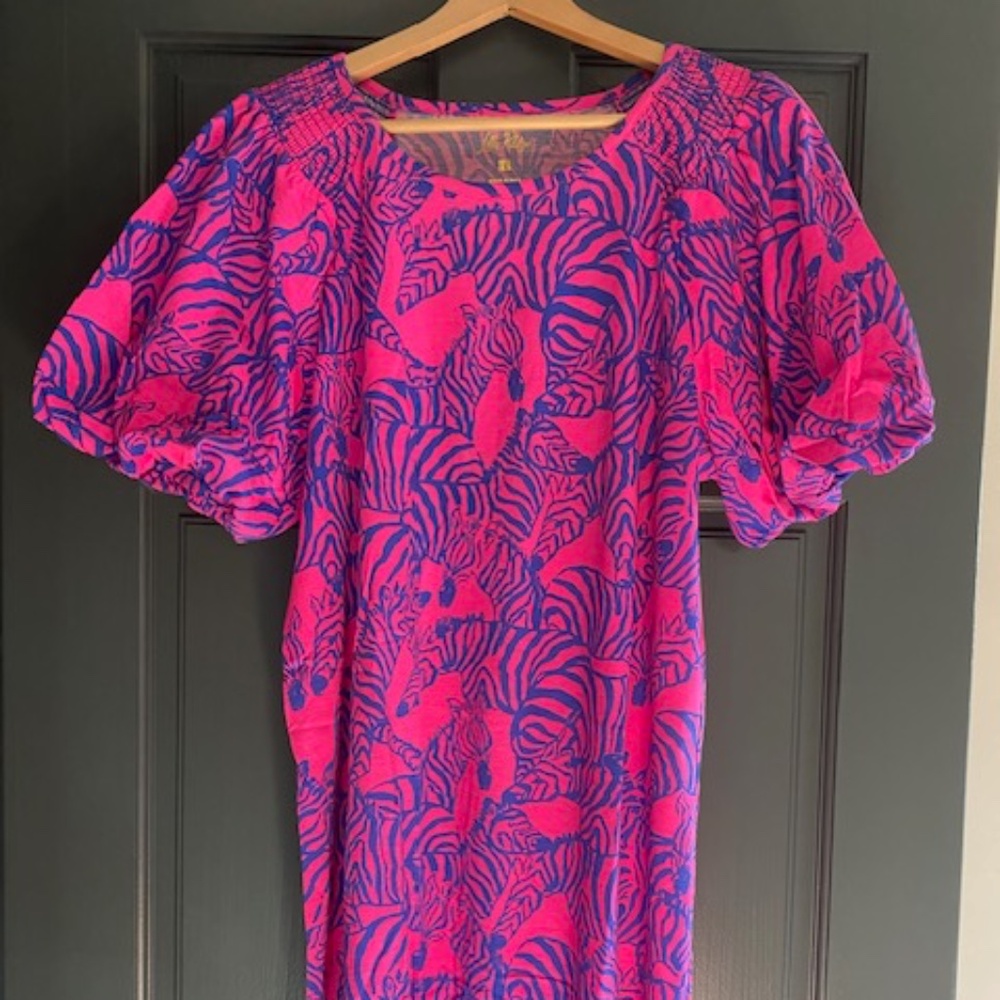 Lilly Pulitzer Bright Pink Zebra print mini-dress